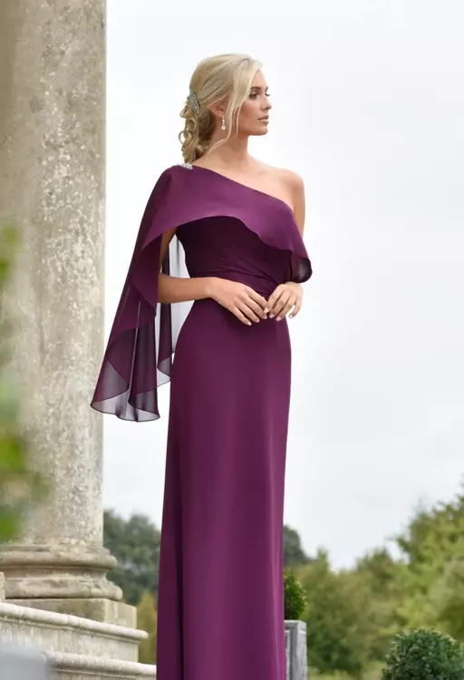 Tyra Floaty One Shoulder Chiffon Bridesmaid Dress True Bridesmaids